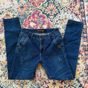 Y2K Low Rise Skinny Jeans Dark Wash Minimal